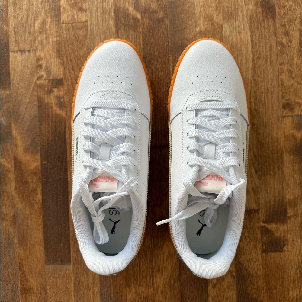 PUMA Women’s White Sneakers with Gum Sole – SoftFoam+ Comfort - Picture 5 of 8